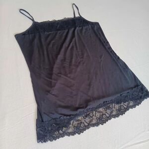 Maurices Sz XXL Black Babydoll Style Lace Layerying Camisole